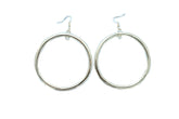 Gold Thick Hoop Ring Dangle Earrings
